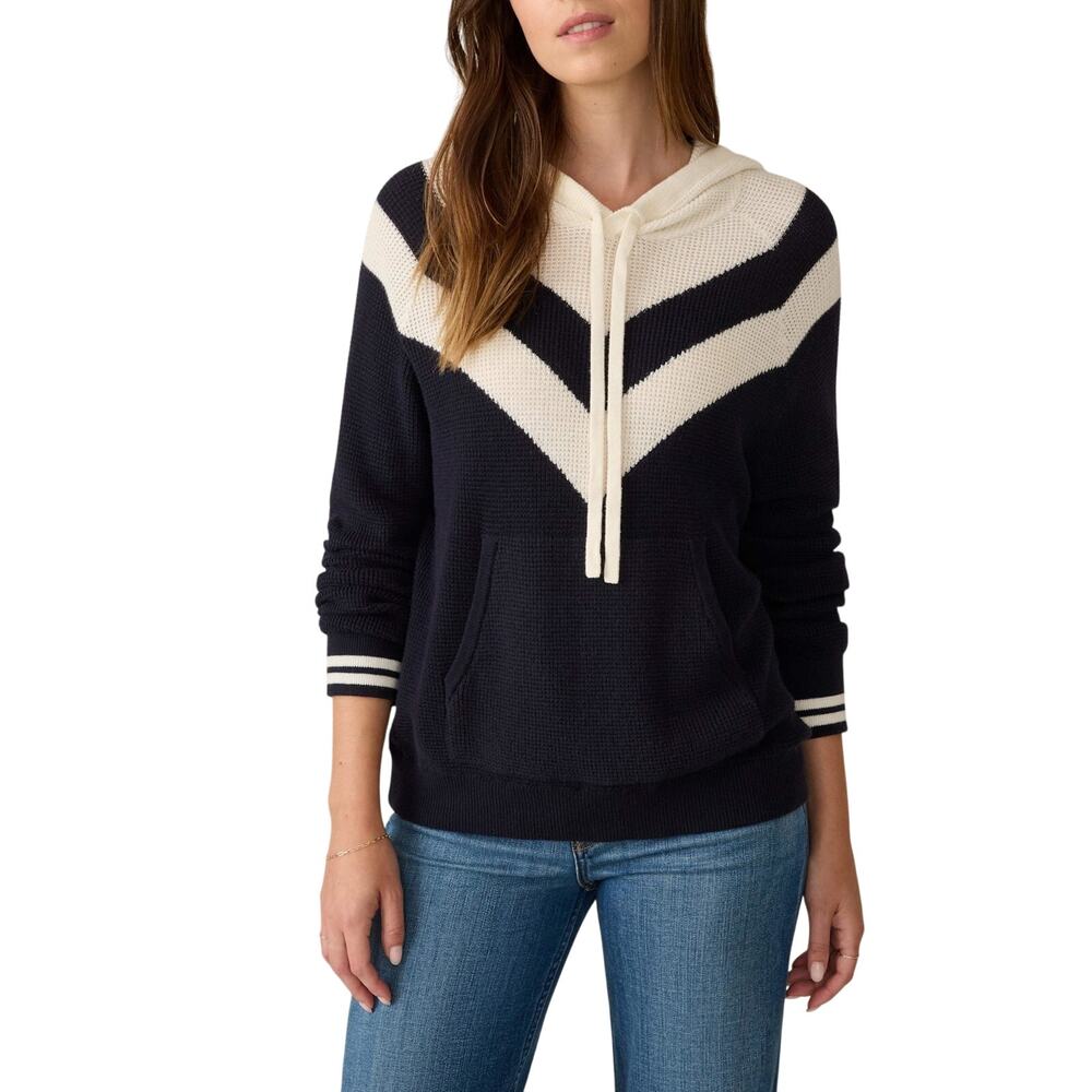 Faherty Throwback Cotton/Cashmere Hoodie in Varsity Blues, S